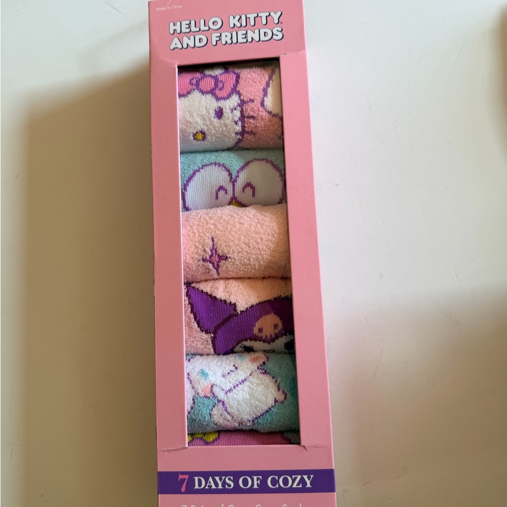 Hello Kitty Pastel Sock Set - Pink, Purple, Mint‎ & Cream